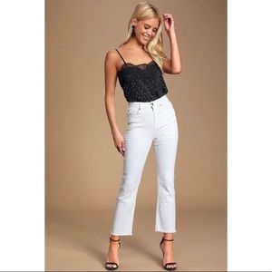 Lulus Maddox Black Polka Dot Lace Cami NWOT